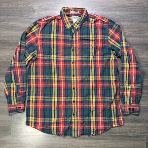 L.L. Bean Men's Scotch Plaid Flannel Shirt - Multicoloured